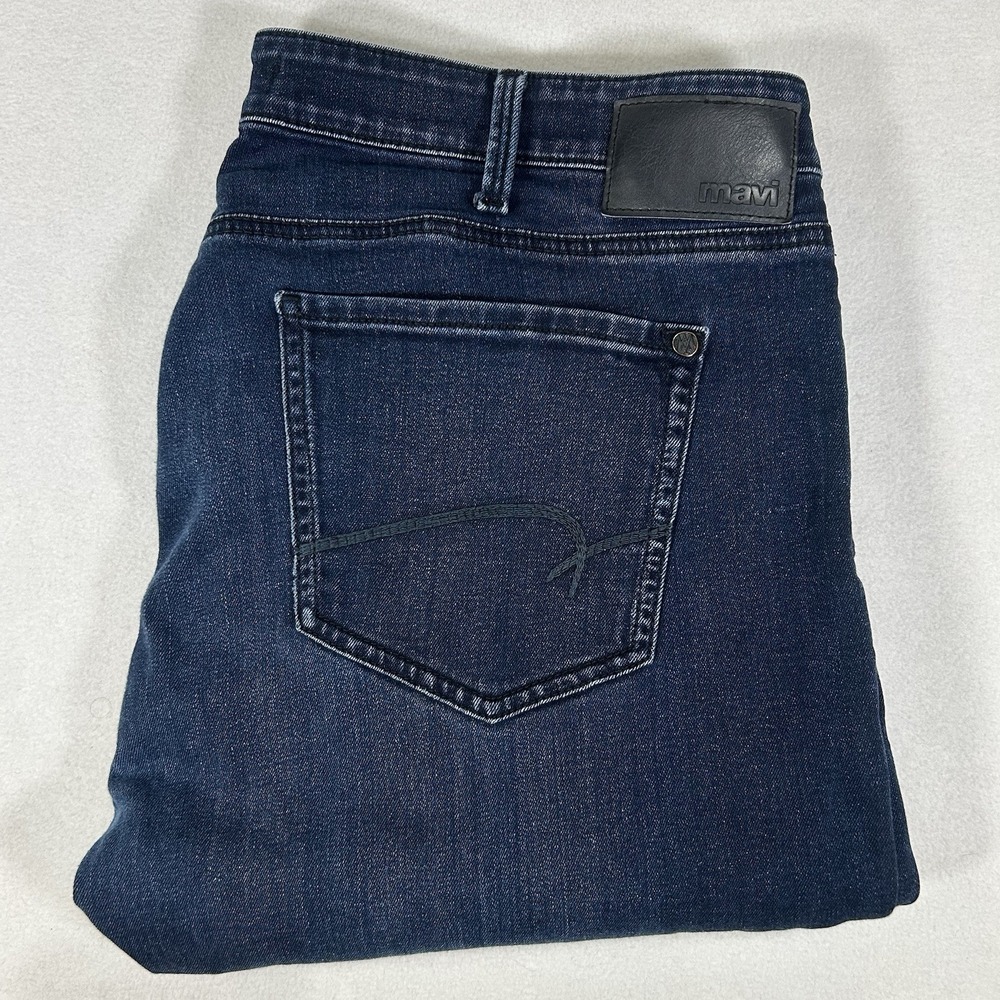 Mavi Men's Jake Slim Leg‎ Blue Cotton Blend Size 40x28 Stretch Denim Jeans